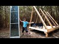 Building Glass A-Frame MICRO HOUSE on a Budget Using Reclaimed Materials