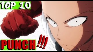 Los 10 PUÑETAZOS mas HARDCORE del Anime | TOP 10