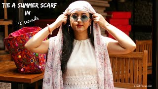 How to tie a Summer Scarf to Protect face from Sun | Perkymegs screenshot 4