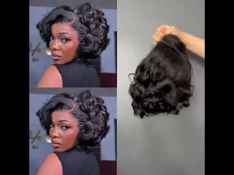 Short Lace Human Hair Wig — DL0075