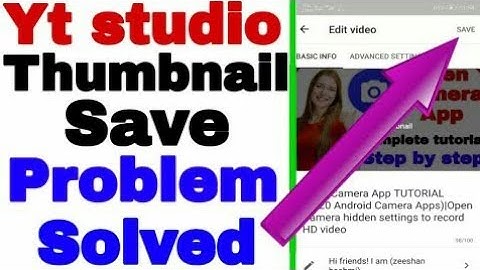 Thumbnail not save error in youtube studio app ! 100%fix this error | not fake | by Shubham mor