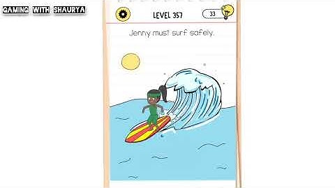 🧠 Brain Test 4 Level 357 | Jenny must surf safely | Walkthrough