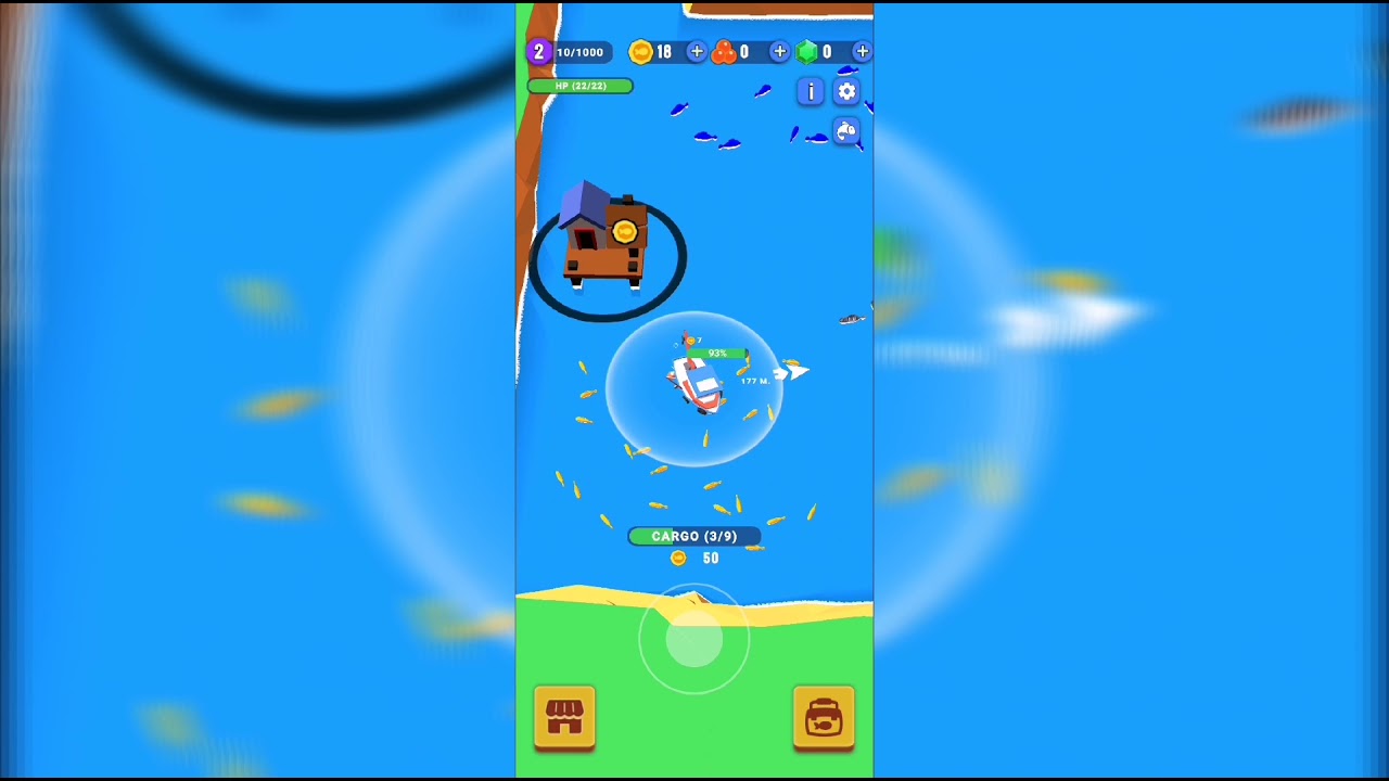 Fish idle: hooked tycoon. Your own fishing boat (android gameplay)