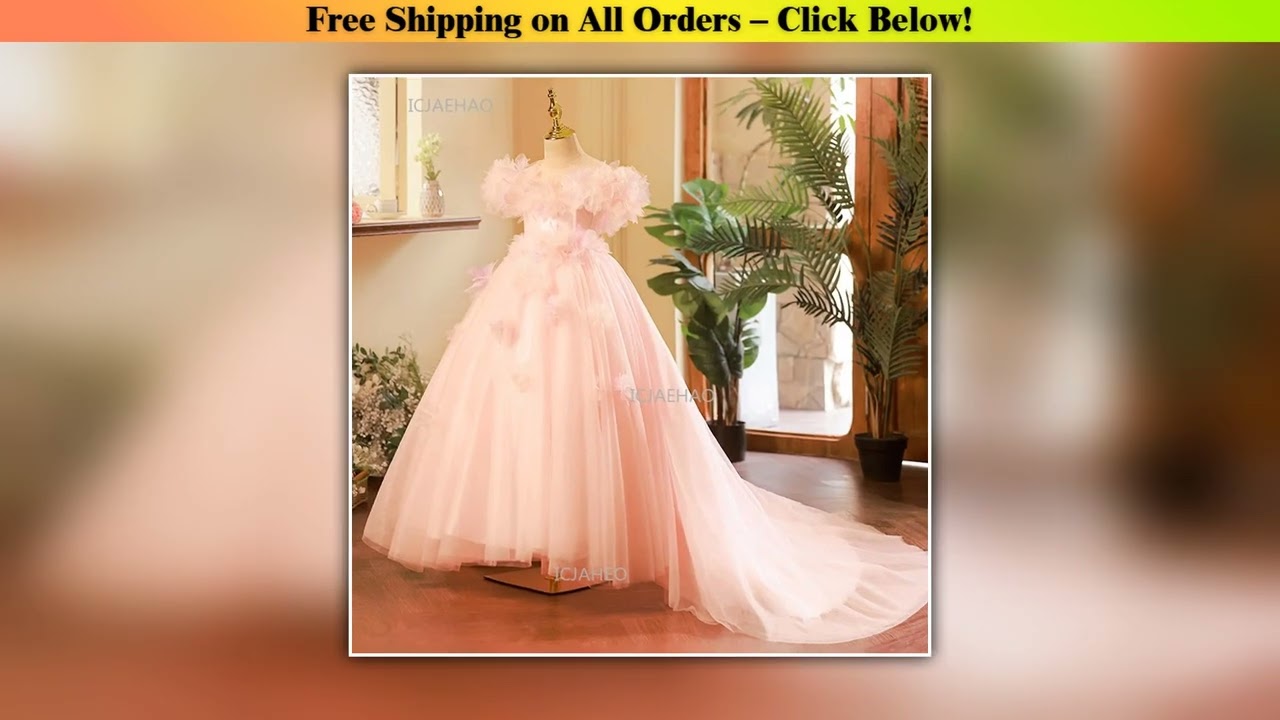 Matching Kids Princess Party Dress for Girls Pink Children Girl Pageant Dresses Costume Children