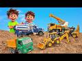 Construction Vehicles Names for Kids | Learn Trucks, Excavators, Bulldozers & More