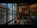 Cozy in Brooklyn Tonight ☕ Rainy Rhodes Jazz Ambience for Anxiety Relief &amp; Deep Sleep