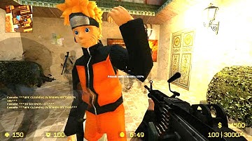 Counter Strike Source - Zombie Escape mod Multiplayer Gameplay Walkthrough on Naruto map