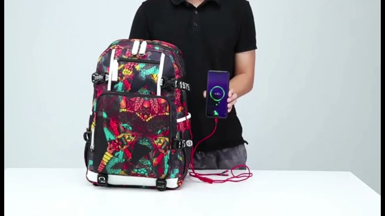 Backpack with usb charge port