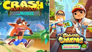 Subway Surfers Bangkok Vs Crash Bandicoot Mobile - Gameplay (iOS, Android) HD screenshot 2
