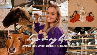 CHRONIC ILLNESS VLOG | baby pumpkins, going to the fair & finishing an embroidery project!