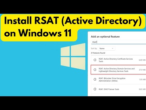Install Remote Server Administartion Tools (RSAT - Active Directory) on Windows 11