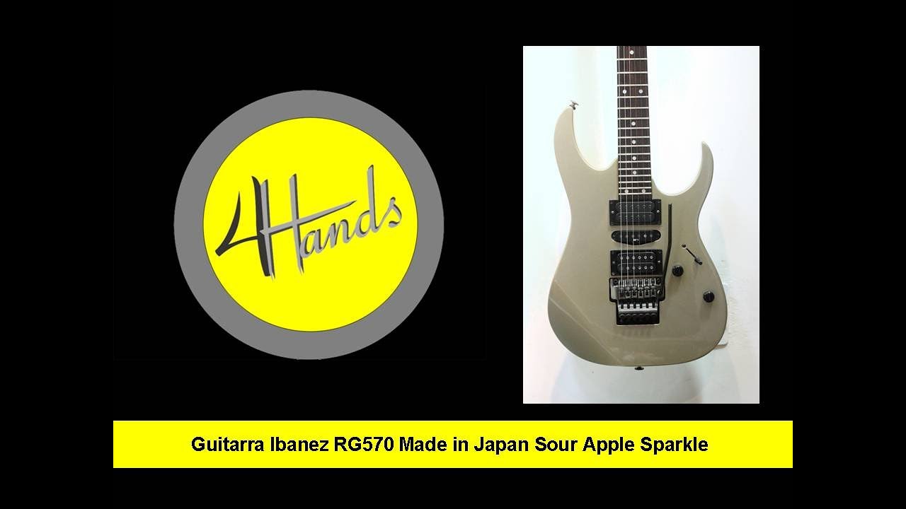Guitarra Ibanez RG570 Made in Japan Sour Apple Sparkle - YouTube