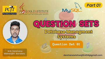 Database Management Systems part 01 | Question Sets | Java Institute | Darshana Wishwajith