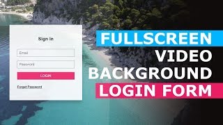 Fullscreen Video Background Login Form | Login Form With HTML CSS & jQuery  - YouTube