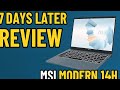 MSI Modern 14H Laptop Review After 7 Days – Real-World Performance & Design Insights.