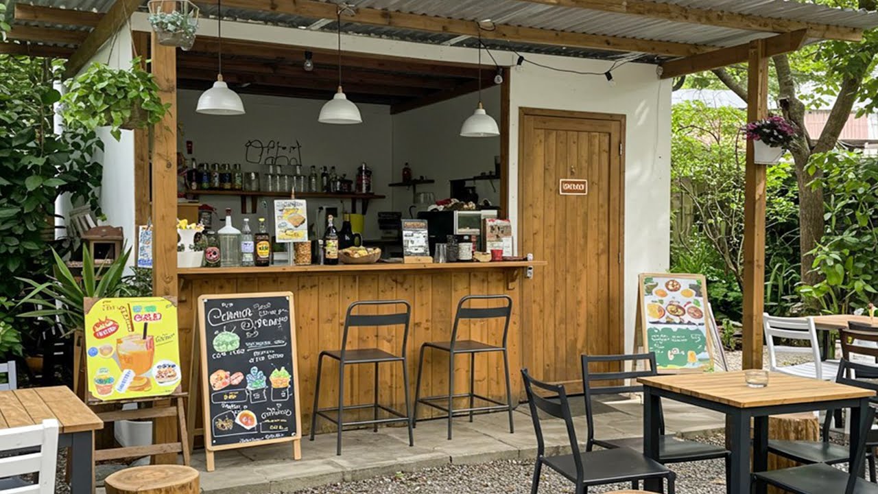 100+ Minimalist Cafe & Coffee Shop Design Ideas, Small Coffee Shop Budget Concept Design 