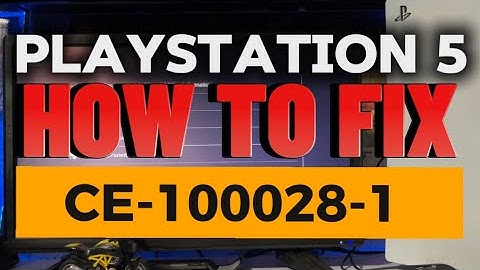 How To Fix PS5 Error CE-100028-1 Free Up Storage PlayStation 5