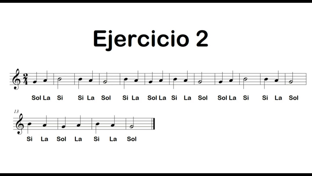 Ejercicio 2 Para Flauta Dulce Con Notas Sol La Y Si Chords Chordify