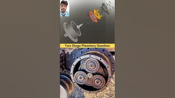 Two stage Planetary gearbox - Speed reducer ✅ #cad #cam #mechanical #engineering #tank #mechanism