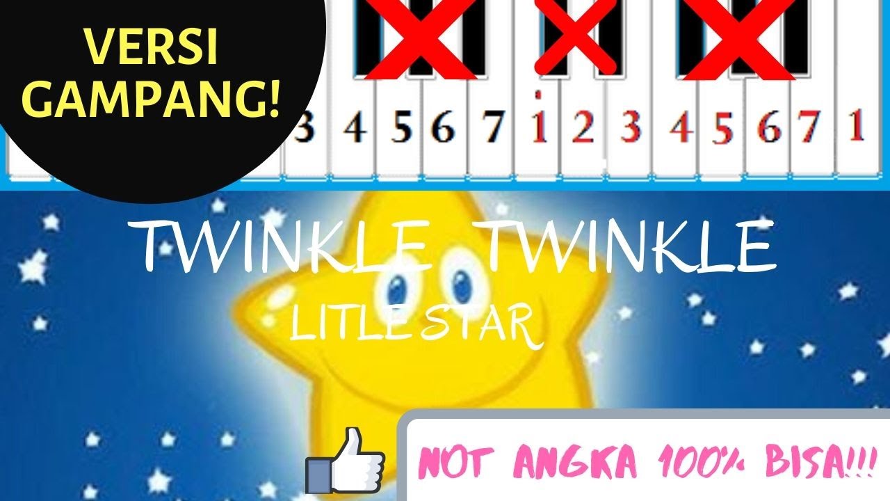Not Angka Twinkle Twinkle Little Star Abcedfg Not Pianika Youtube