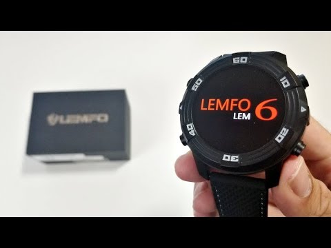 2017 Powerful LEMFO LEM6 Android Smart Watch - AMOLED - 1GB + 16GB