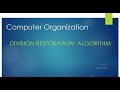Division Restoration Algorithm | CO | 2-CSE-D