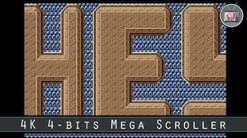 4K 4-bits Mega Scroller by Dyno, 2017 (Atari ST 4k Intro)