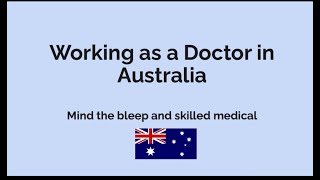 Careers Series: Intro to working as a doctor in Australia