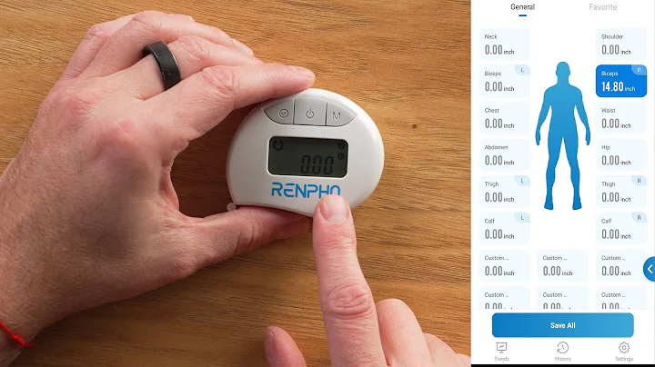 how to self measure your body parts, Renpho smart body measuring tape with app.