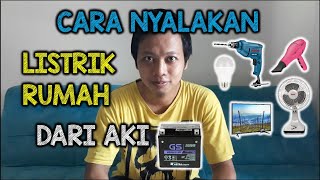 TUTORIAL CARA MENYALAKAN KIPAS ANGIN DENGAN INVERTER SUOER 500W