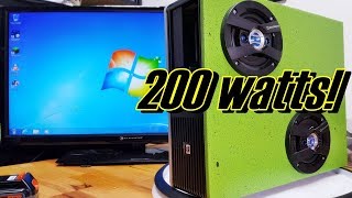 How install car speakers and amp inside a desktop computer