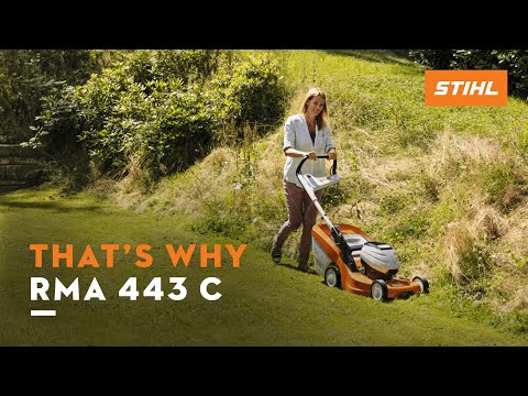 The STIHL RMA 443 C battery-powered lawn mower