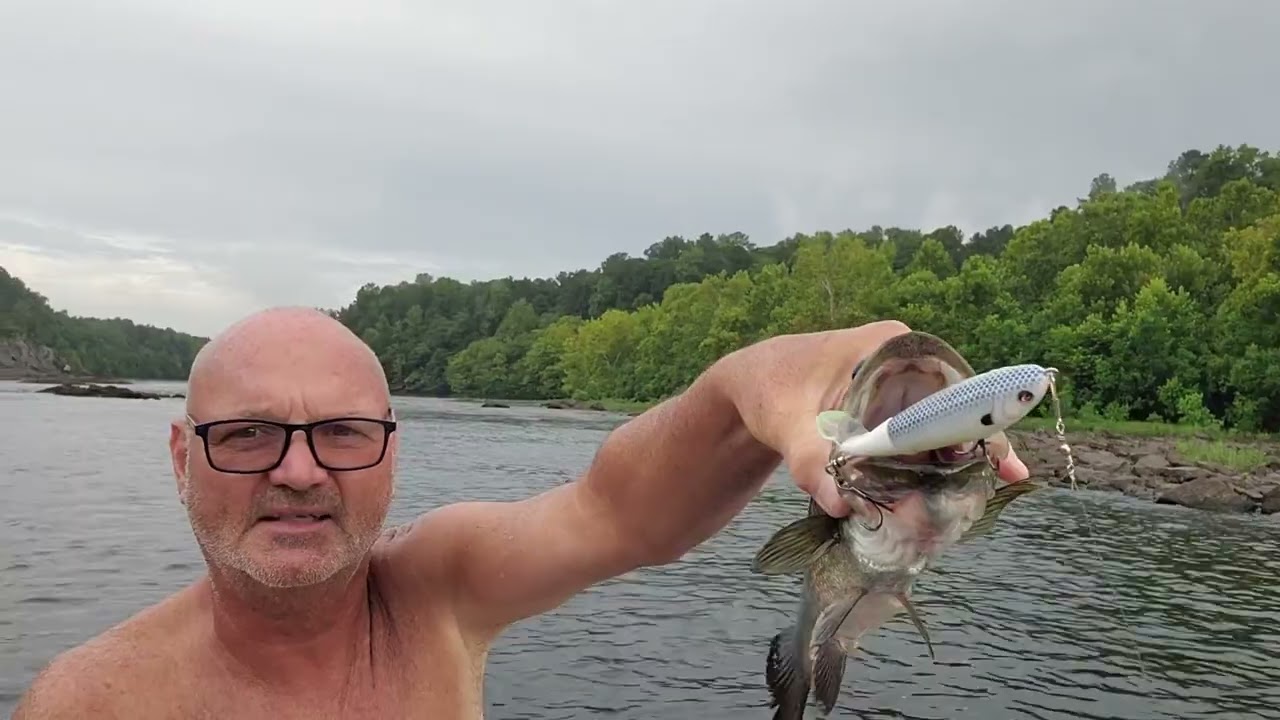 Fish Hook is catching Bluegill on The Coosa River below Jordan dam