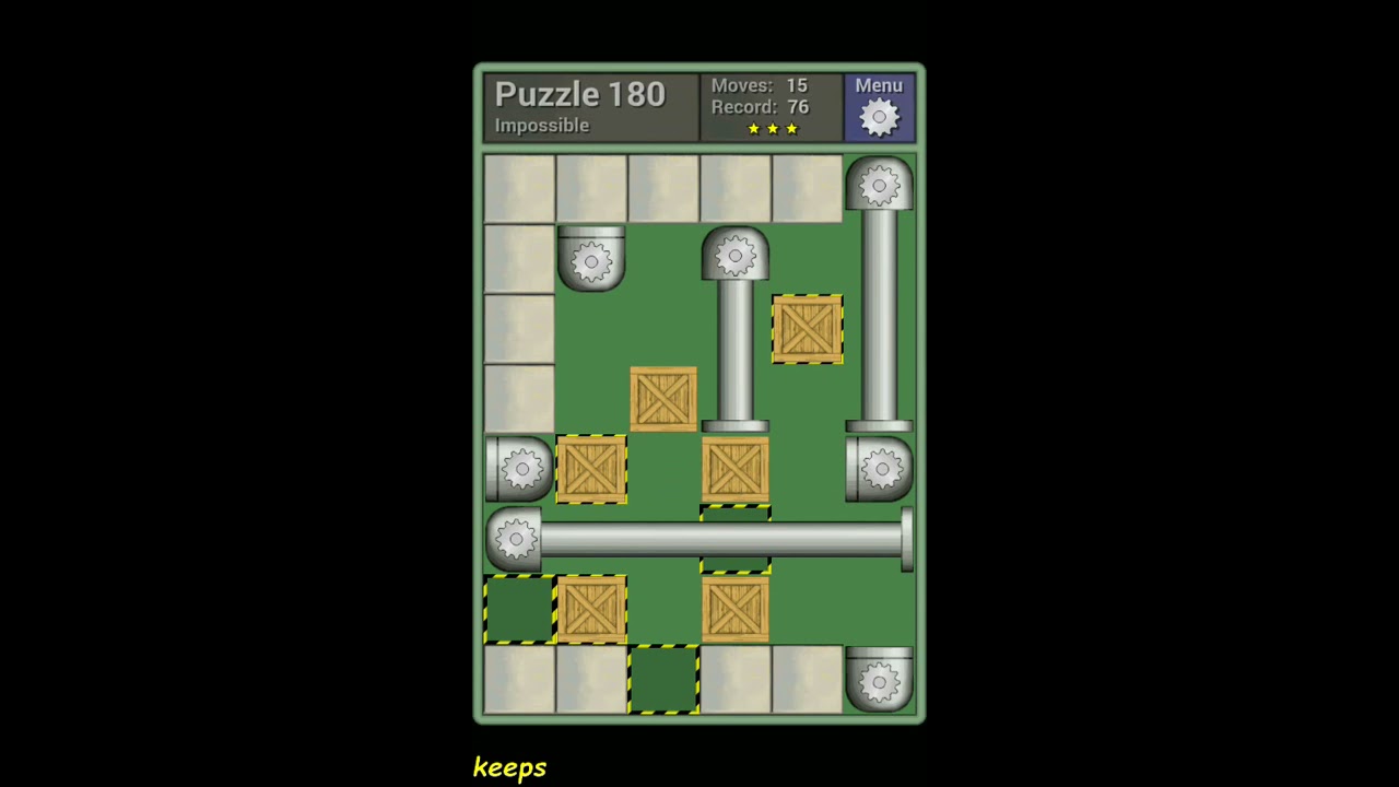 Pushing Machine (Impossible) Level Puzzle 180 - Perfect Solution