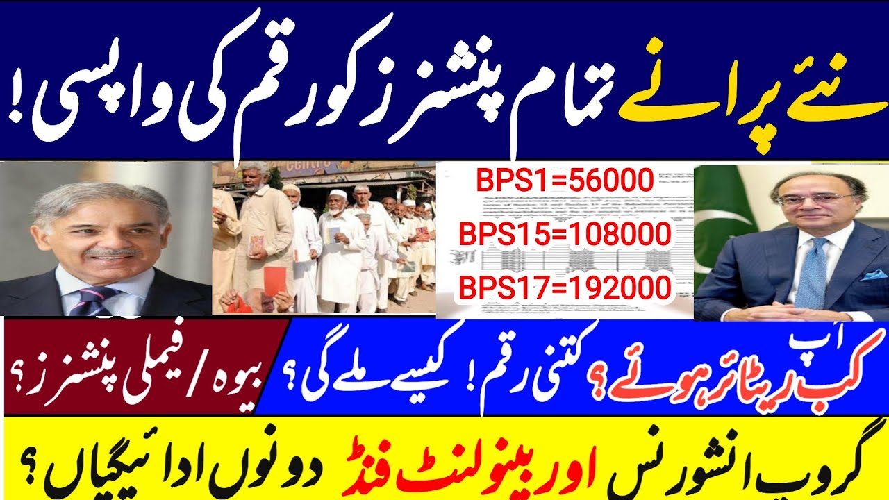 group insurance and benevolent fund on retirement | payment to old penioners | bps 1 to 22 employees