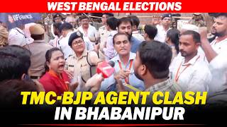 West Bengal Elections | Verbal spat between TMC and BJP Counting agent | Bhabanipur | CRPF |ECI