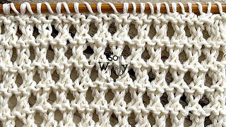 How to knit a super easy Eyelet stitch pattern (beginnerfriendly!)  So Woolly