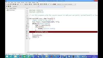 C Programming, File operation, Character Input (fopen, fclose, getc)