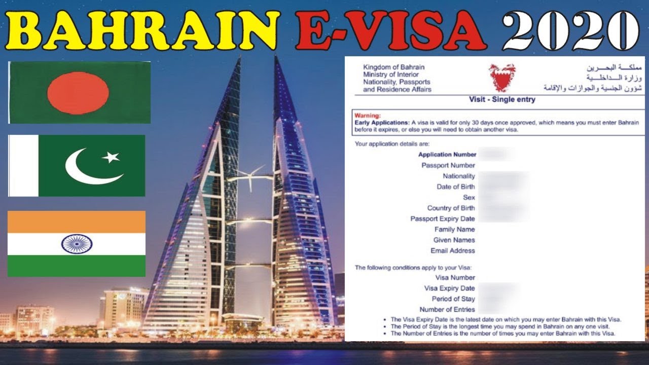 Bahrain Visa Online Apply 2020 Zohaib Info