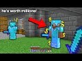 so this Minecraft base looked almost empty.. until i noticed this PLAYER was worth MILLIONS?! ($$$)