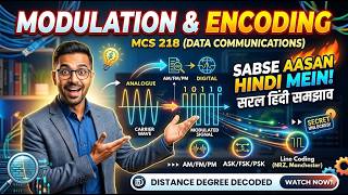 Modulation and Encoding Explained in Hindi 🔥 | MCS-218 IMP Topic #ignou #mca #ugcnet #viral