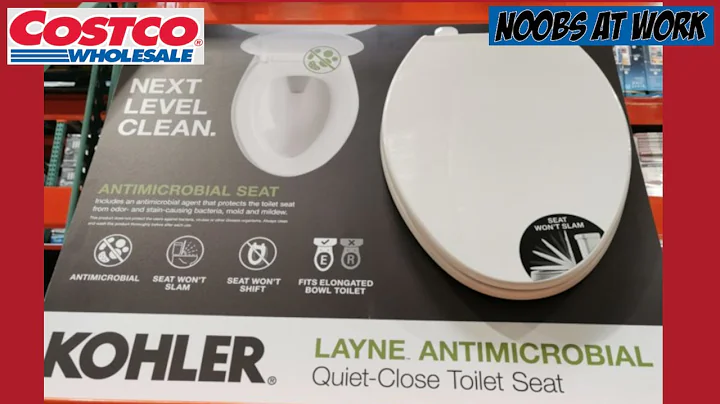 Costco Kohler Layne Quiet-close Antimicrobial Toilet Seat Unboxing & Installation Item No. 1572656
