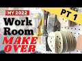 PT 1- WORK ROOM TOUR 2022 - SHOP MAKEOVER- Furniture Refinishing / Flipping