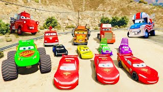 Team Avengers VS Justice League EXTREME Racing Super Cars Motorbikes Challenge on Rampa - GTA V mods