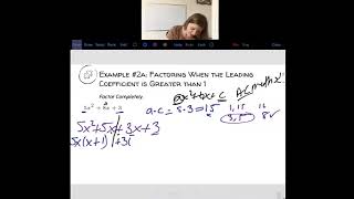 Factoring Quadratic Expressions Pt  2