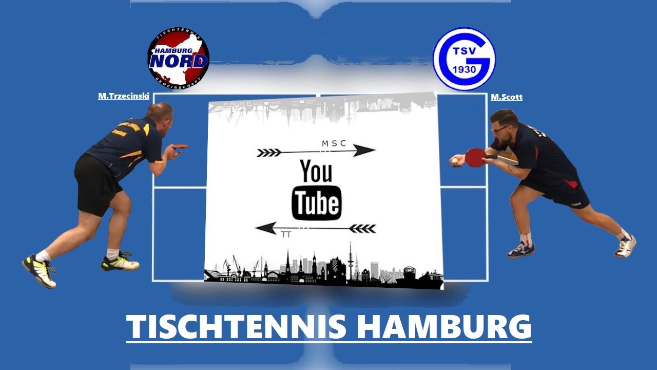 Tischtennis Top Match! Landesliga Hamburg, M.Trzecinski (TTG Hamburg Nord) vs. M.Scott (TSV Glinde)
