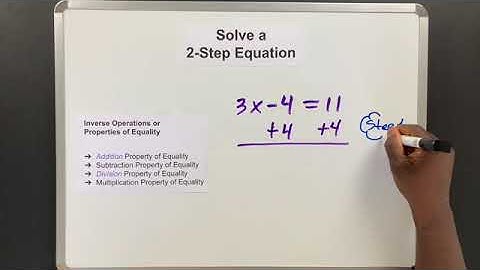 Solve a 2-Step Linear Equation - Math Video of Math Minutes Pro