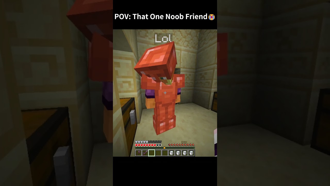 POV: You Play With Your Noob Friend🤯 #minecraft #shorts #shortsfeed #viral