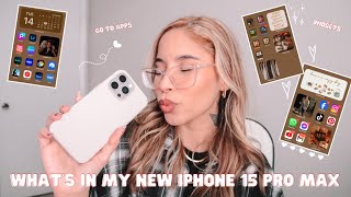 What's on my *NEW* Iphone 15 PRO MAX | GoTo Apps, Customized Widgets & More  ❥