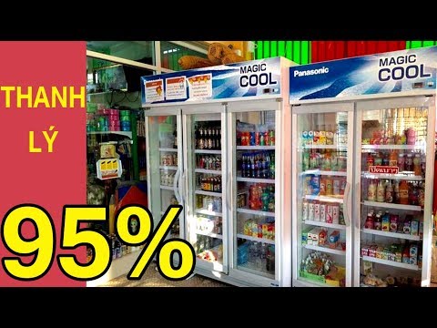 Bán thanh lý tủ mát cũ Panasonic SBC-P3DB (Mới 95% - BH 12 tháng) 3 cửa kính trưng bày trái trây